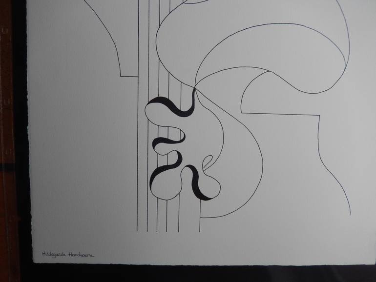 Original Abstract Music Drawing by Hildegarde Handsaeme
