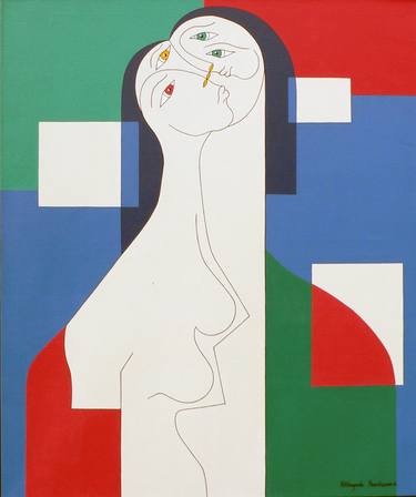 Original Abstract People Paintings by Hildegarde Handsaeme