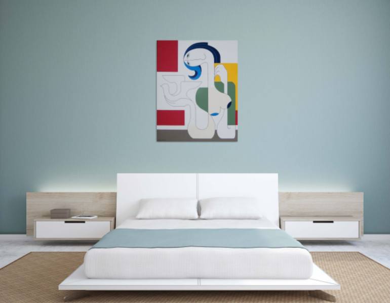 Original Cubism Abstract Painting by Hildegarde Handsaeme