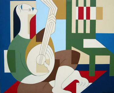 Original Cubism Music Paintings by Hildegarde Handsaeme