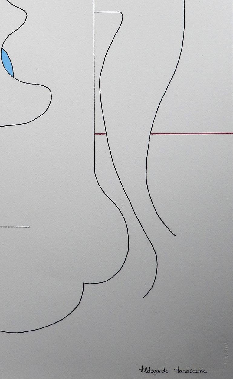 Original Abstract People Drawing by Hildegarde Handsaeme
