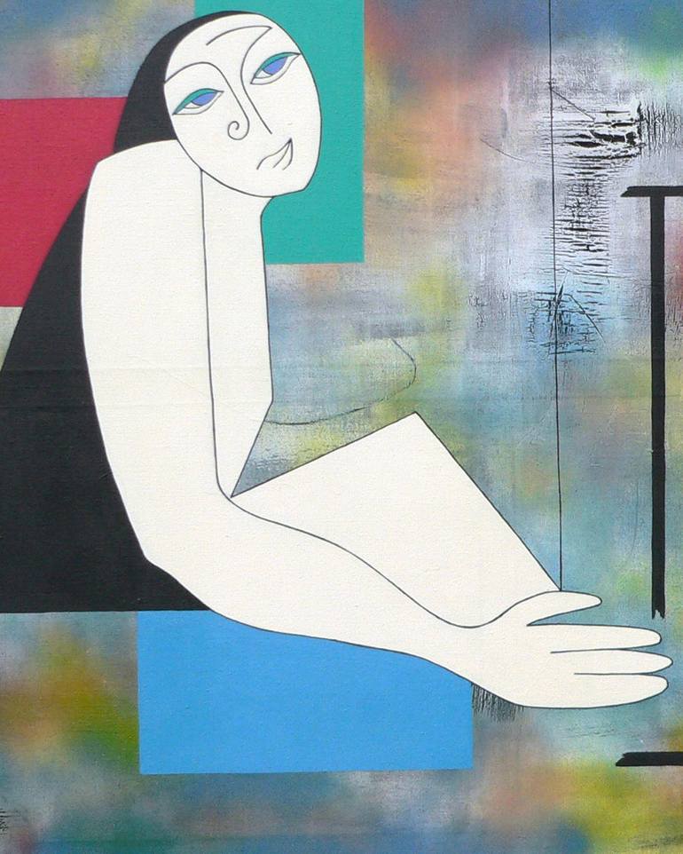 Original Abstract Painting by Hildegarde Handsaeme