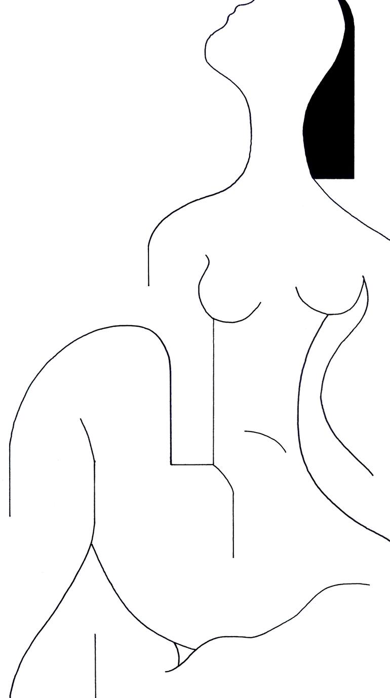 Original Cubism Abstract Drawing by Hildegarde Handsaeme
