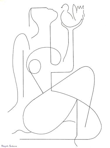 Original Nude Drawings by Hildegarde Handsaeme