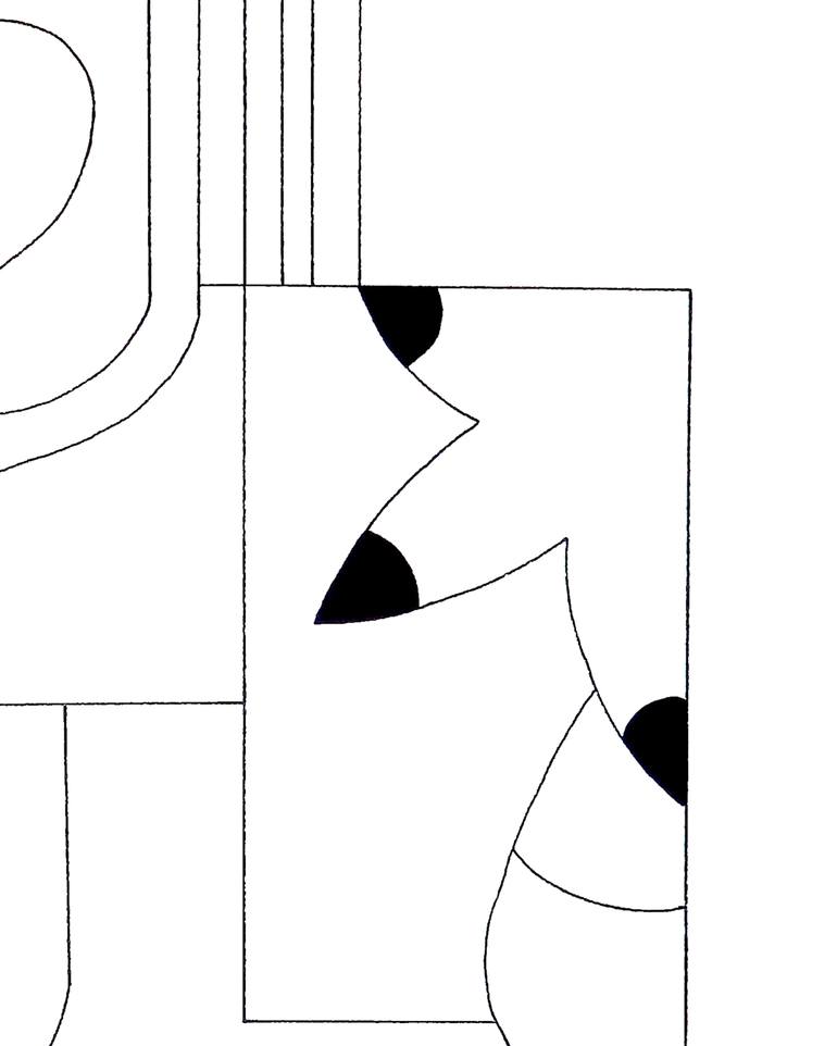 Original Abstract Music Drawing by Hildegarde Handsaeme