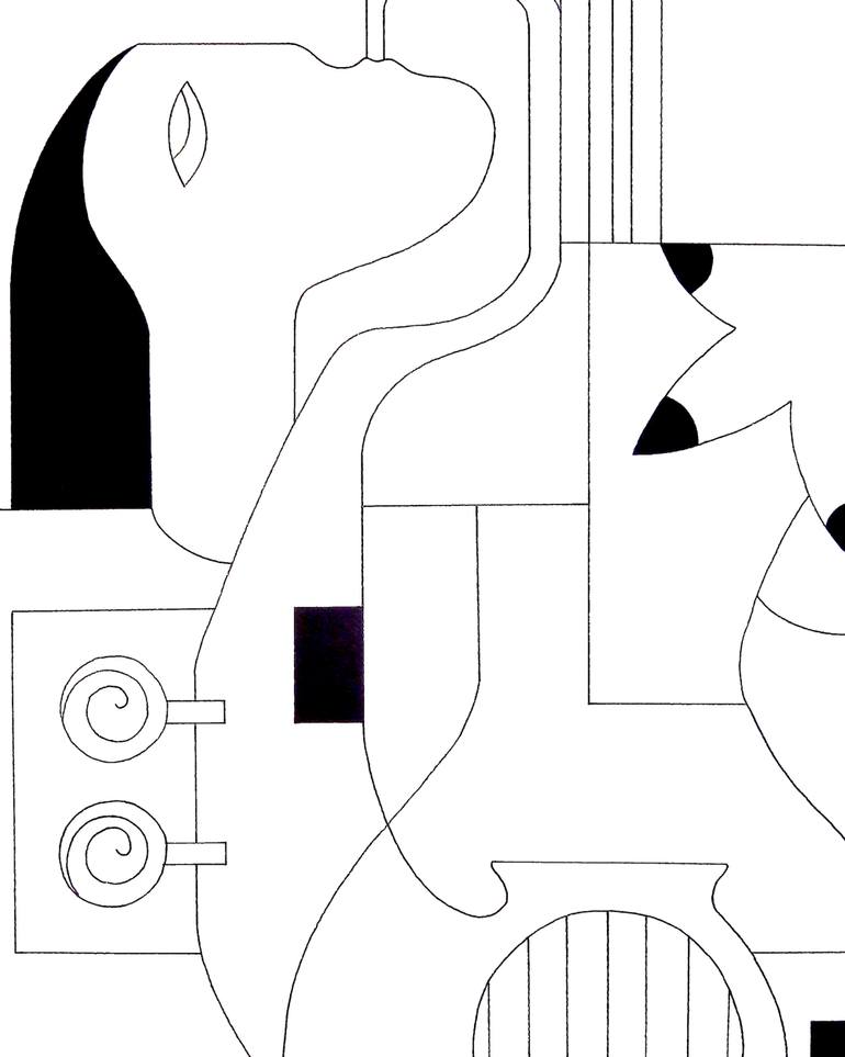Original Abstract Music Drawing by Hildegarde Handsaeme