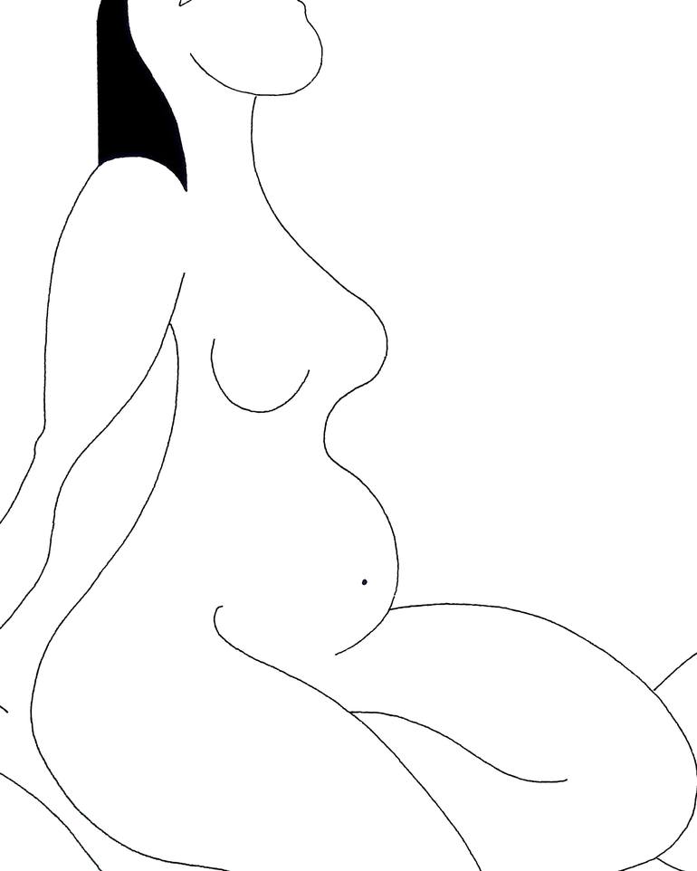 Original Nude Drawing by Hildegarde Handsaeme