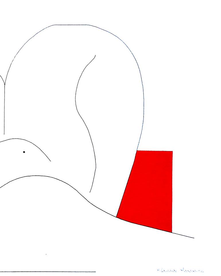 Original Figurative Nude Drawing by Hildegarde Handsaeme