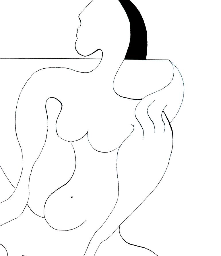 Original Abstract Love Drawing by Hildegarde Handsaeme