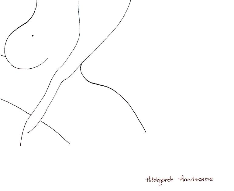 Original Abstract Love Drawing by Hildegarde Handsaeme