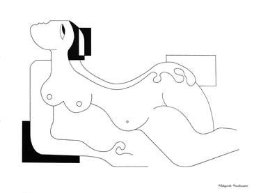 Print of Abstract Nude Drawings by Hildegarde Handsaeme