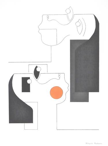 Print of Abstract People Drawings by Hildegarde Handsaeme