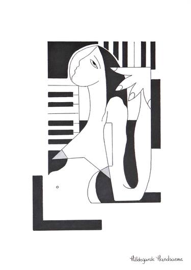 Print of Music Drawings by Hildegarde Handsaeme