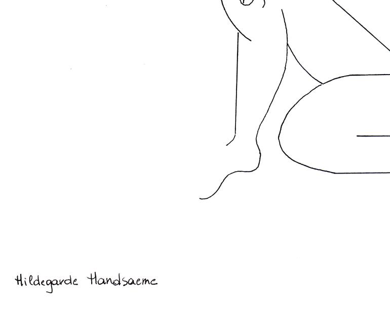 Original Figurative Nude Drawing by Hildegarde Handsaeme