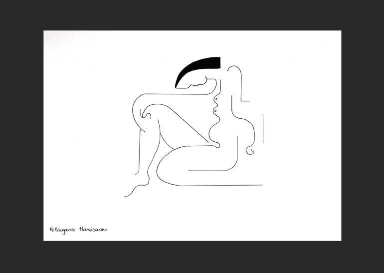 Original Nude Drawing by Hildegarde Handsaeme