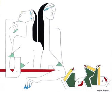 Print of Figurative Love Paintings by Hildegarde Handsaeme