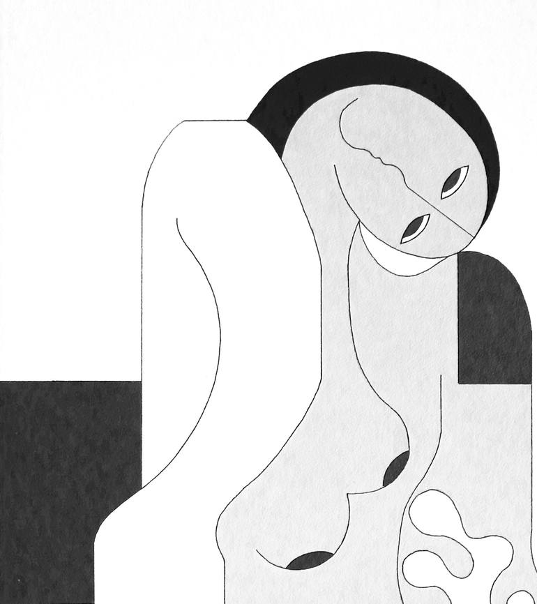 Original Love Drawing by Hildegarde Handsaeme