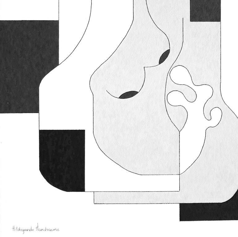 Original Figurative Love Drawing by Hildegarde Handsaeme