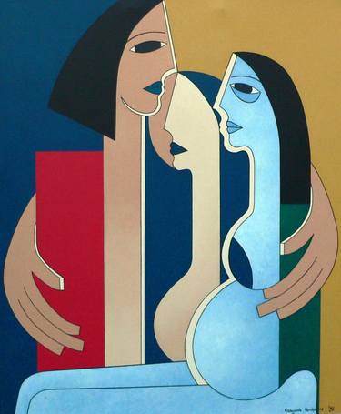 Print of Modern Love Paintings by Hildegarde Handsaeme