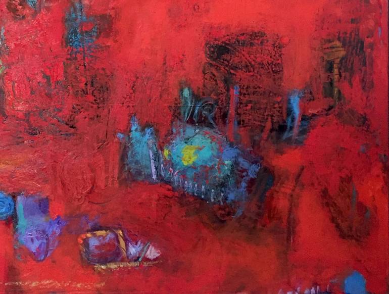 Original Expressionism Abstract Painting by sandi neiman lovitz