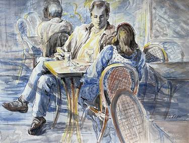 Original Photorealism People Painting by Pauline Ender