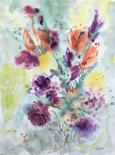 Original Floral Paintings by Pauline Ender