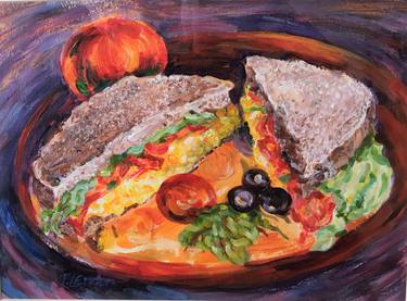 Original Expressionism Food Paintings by Pauline Ender