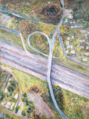 Original Abstract Aerial Paintings by Pauline Ender