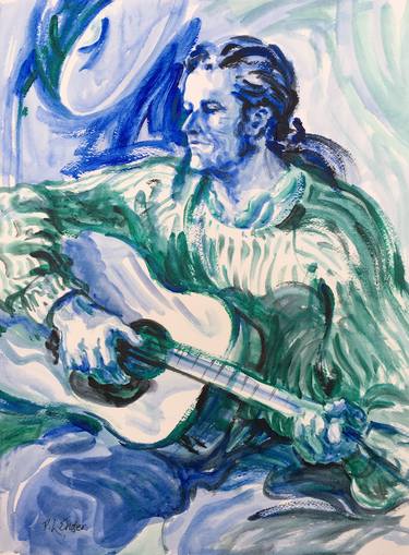 Original Figurative Music Paintings by Pauline Ender