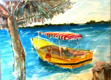 Original Fine Art Boat Paintings by Pauline Ender