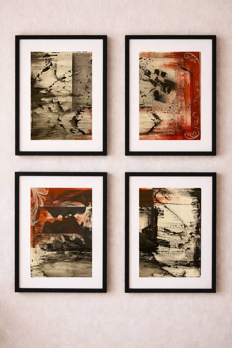 Original Abstract Painting by Setare Amdjadi | Abstract Art on Paper | Raindance