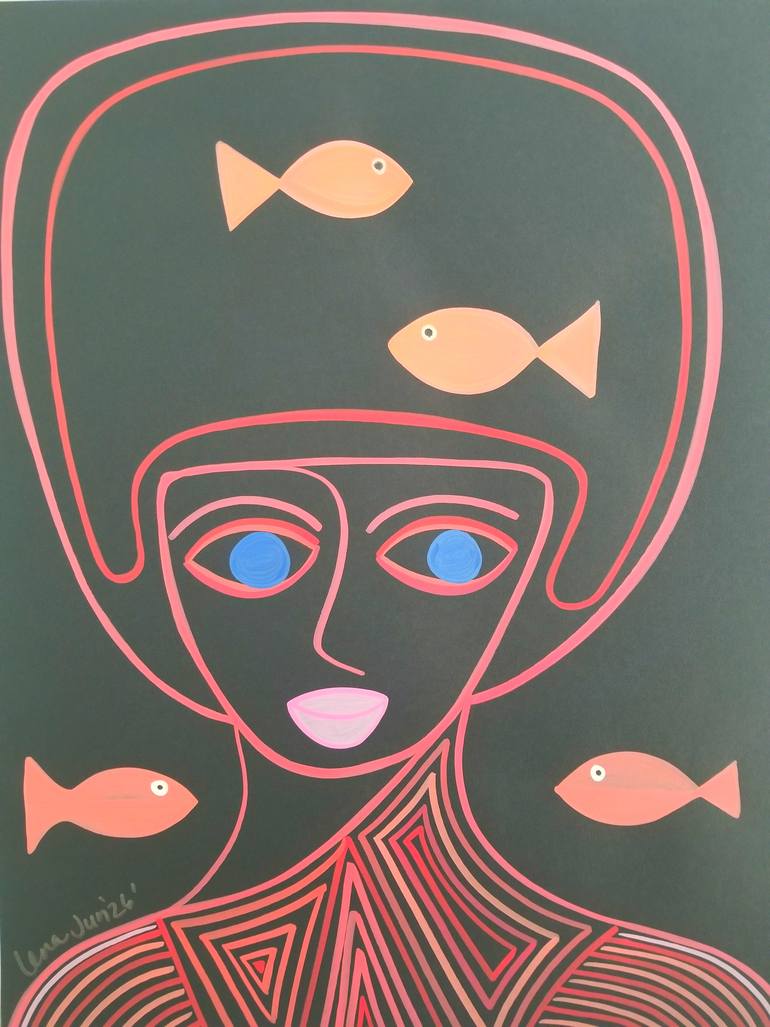 Original People Painting by Lena Coop | Pop Art Art on Paper | The Way You Looked at Me.