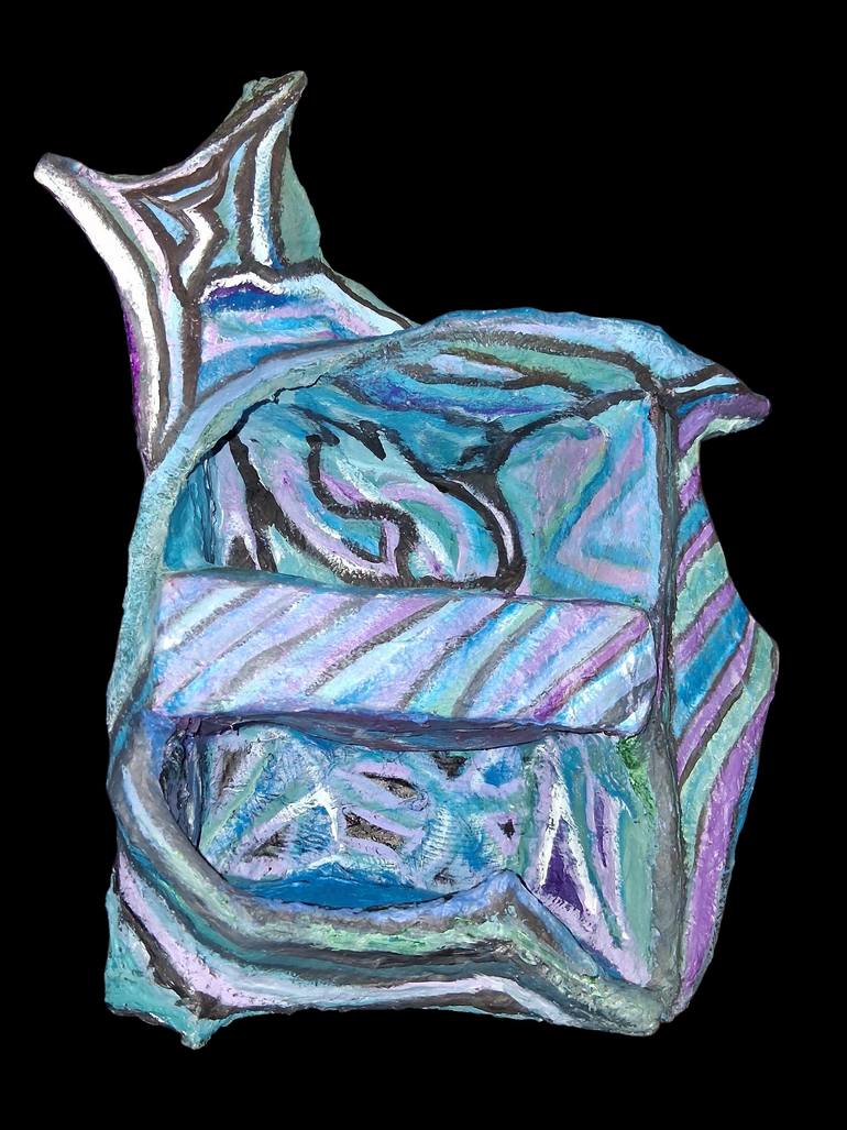 Abstract Paper mache shelf! Truly Amazing Artwork! Original Sculpture by suzann zidich