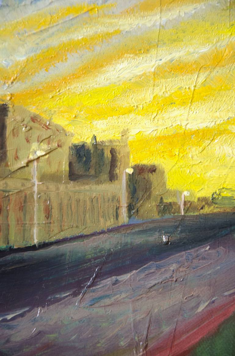 Original Neo-impressionism Architecture Painting by Sergius Pavlov
