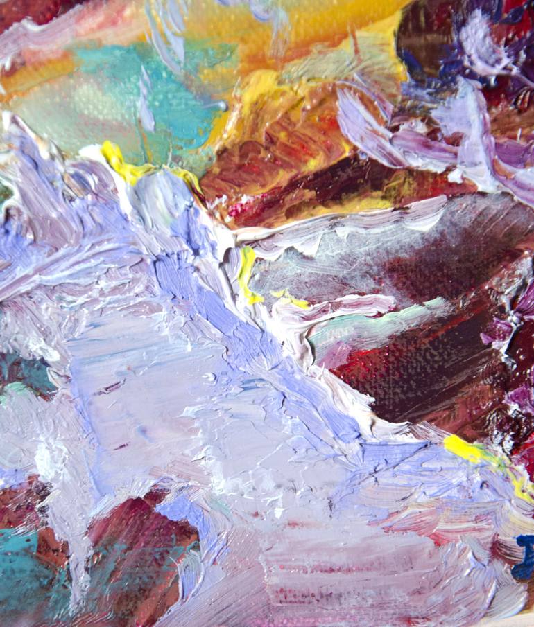 Original Abstract Expressionism Religion Painting by Sergius Pavlov