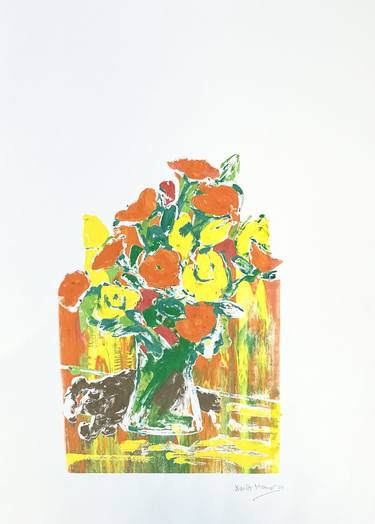 Original Contemporary Still Life Printmaking by Nurit Manor