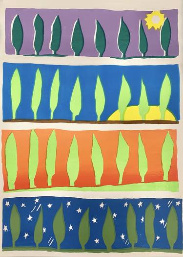 Original Contemporary Nature Printmaking by Nurit Manor