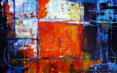 Original Abstract Expressionism Abstract Paintings by john dimech