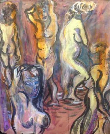 Original Abstract Expressionism Nude Paintings by Glynnis Abraham