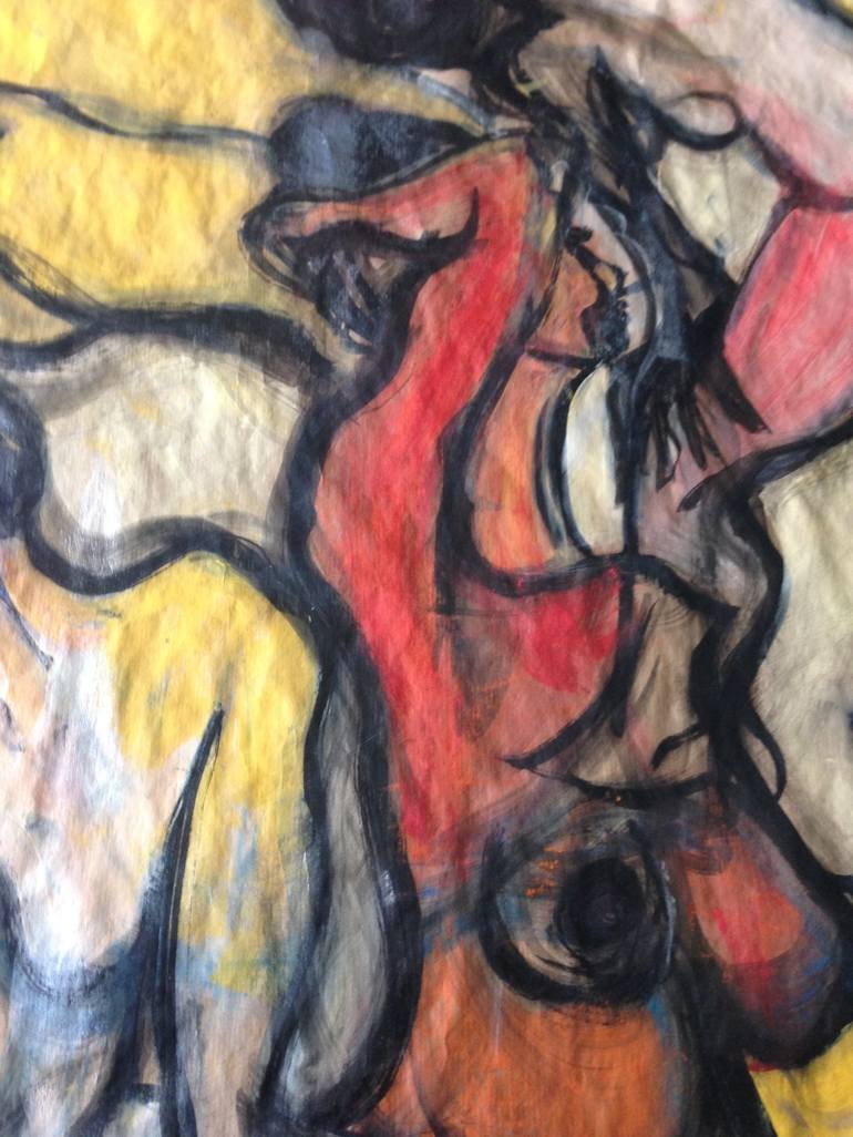 Original Abstract Expressionism Nude Painting by Glynnis Abraham