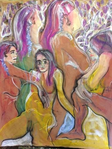 Original Abstract Expressionism Erotic Paintings by Glynnis Abraham