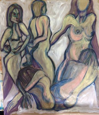 Original Figurative Nude Paintings by Glynnis Abraham