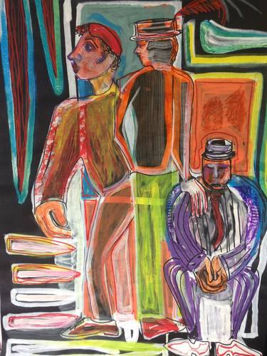 Print of Abstract Expressionism People Paintings by Glynnis Abraham