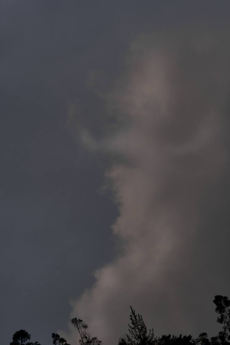 Original Sunset Photography by Yulia Semenkina | Conceptual Art on Paper | Sunset Sky. Silhouette Profile in the Clouds