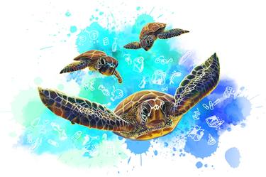 Saatchi Art Artist Amanda Turner; New-Media, “Turtle Habitat #1” #art