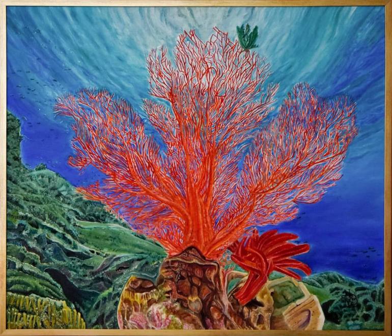 Original Animal Painting by Hana Bahroun | Realism Art on Canvas | The tree of the living ocean