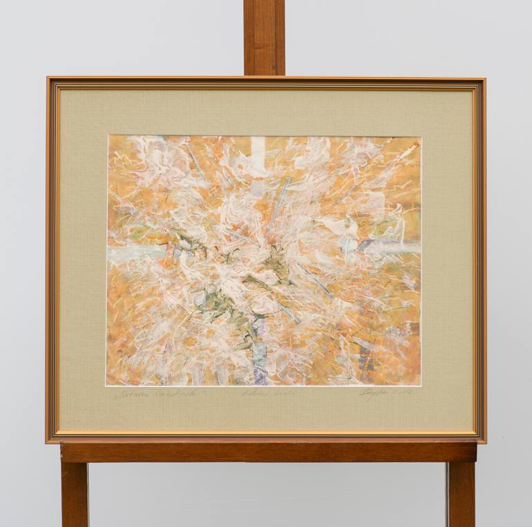 Original Abstract Painting by Serghei Pavlov | Conceptual Art on Paper | Setting the Goal