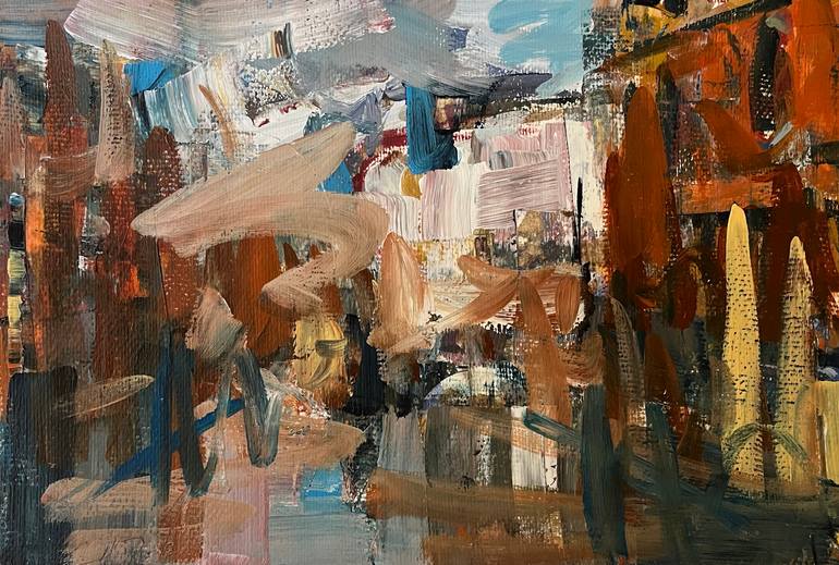 Original Abstract Painting by Leonard Sexton | Abstract Expressionism Art on Paper | A brief history of everything. Study.