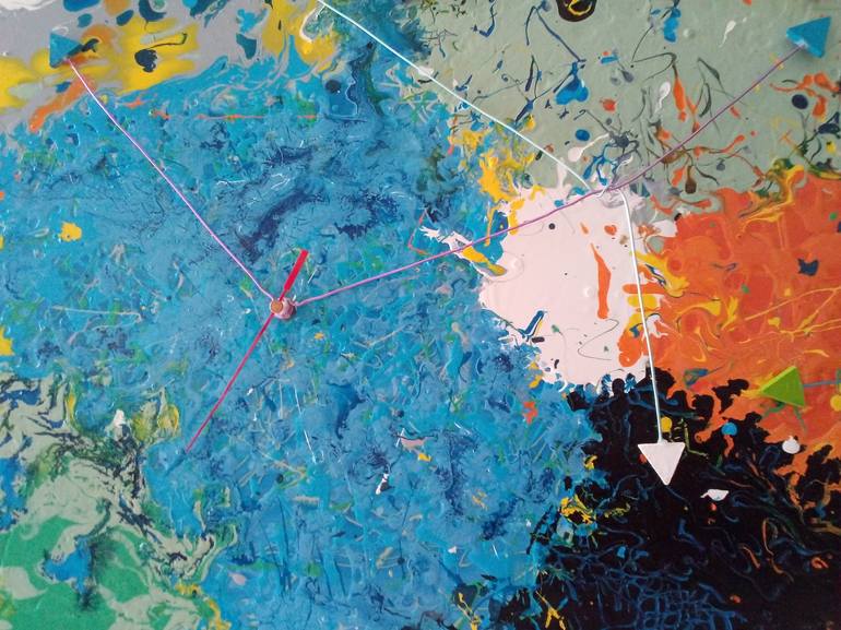 Original Abstract Aerial Painting by Miguel Mochon