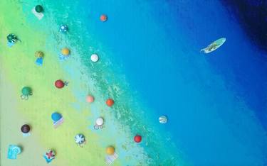 Original Pop Art Beach Paintings by Miguel Mochon
